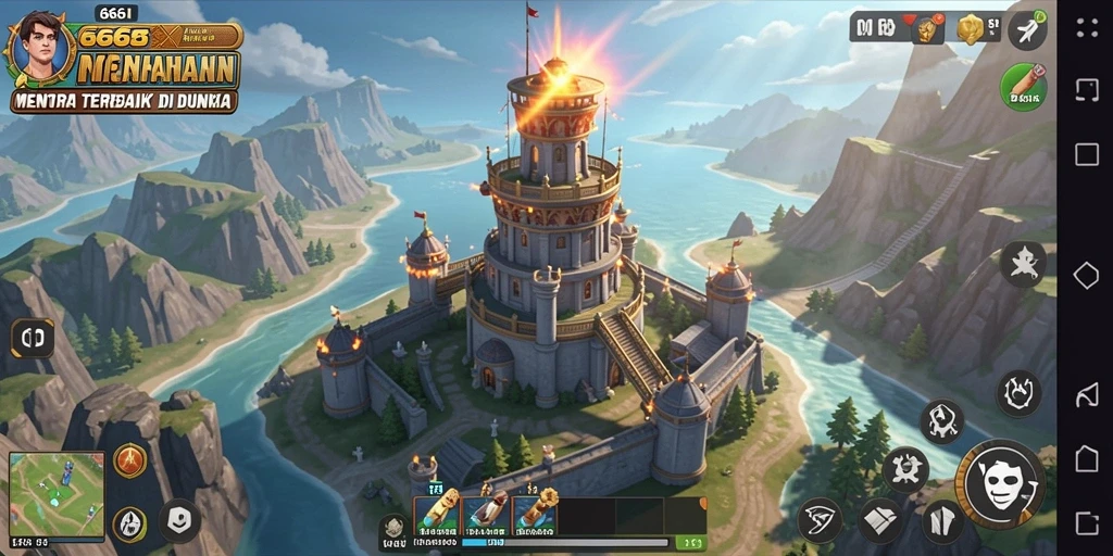 Tangkapan layar gameplay Tower Defense 666I yang mendebarkan.