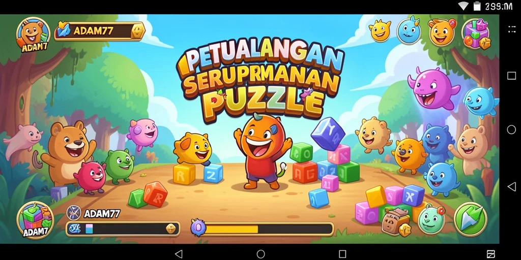 Screenshot gameplay ADAM77 menampilkan tantangan puzzle yang mendebarkan.