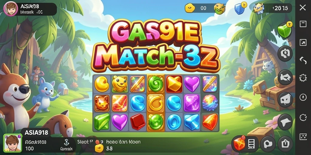 Screenshot gameplay <strong>ASIA918</strong> menampilkan kombinasi warna dan tantangan seru.