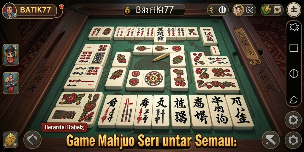 Tangkapan layar gameplay Mahjong yang menakjubkan di BATIK77.