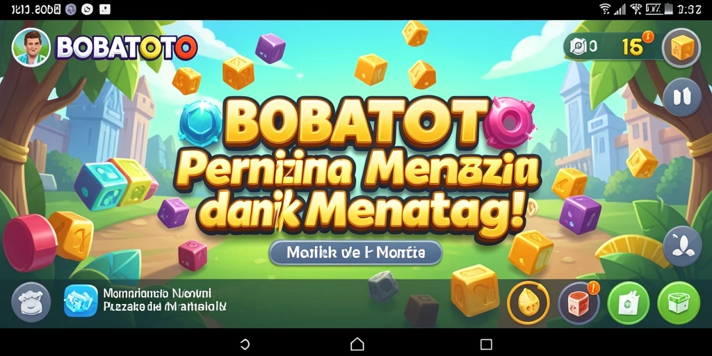 Screenshot gameplay BOBATOTO menunjukkan tantangan puzzle yang menarik.