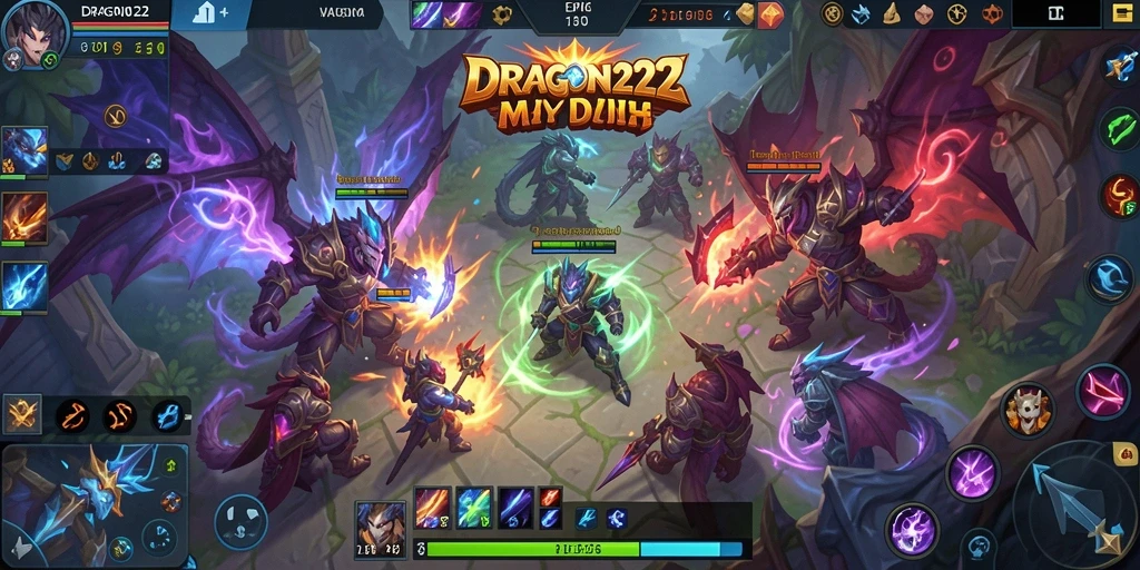 Screenshot gameplay <strong>DRAGON222</strong> menunjukkan pertempuran tim yang seru dan strategis.