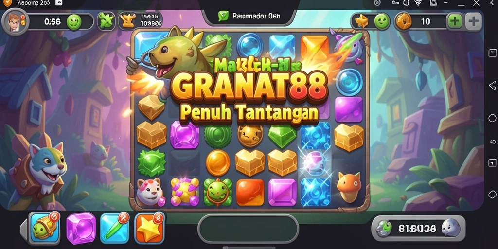 Screenshot dari gameplay seru dalam GRANAT88, permainan Match-3 yang menantang.
