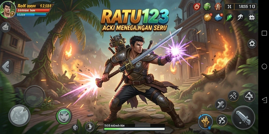 Tampilan gameplay seru dari RATU123 yang penuh aksi.
