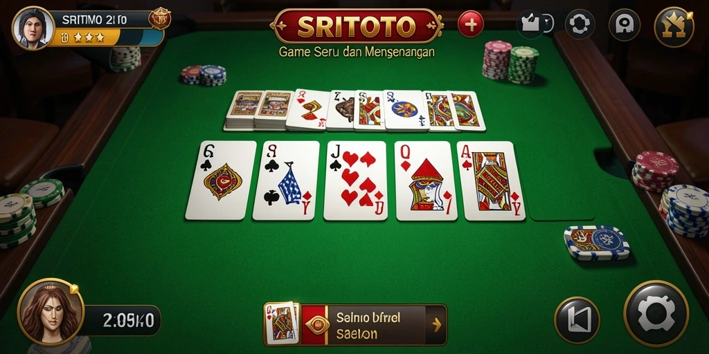 Tampilan gameplay seru di SRITOTO dengan fitur domino menarik.